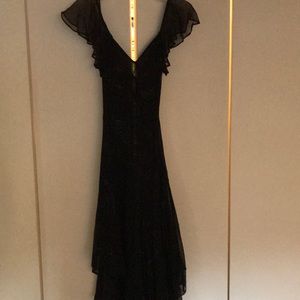 Crystal silk chiffon evening dress